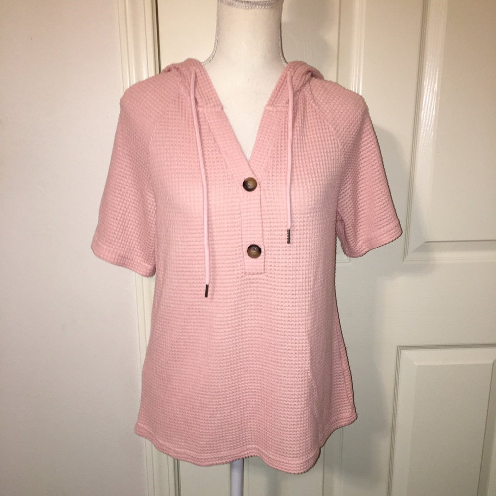 NWOT Dokotoo Waffle Textured Hoodie
